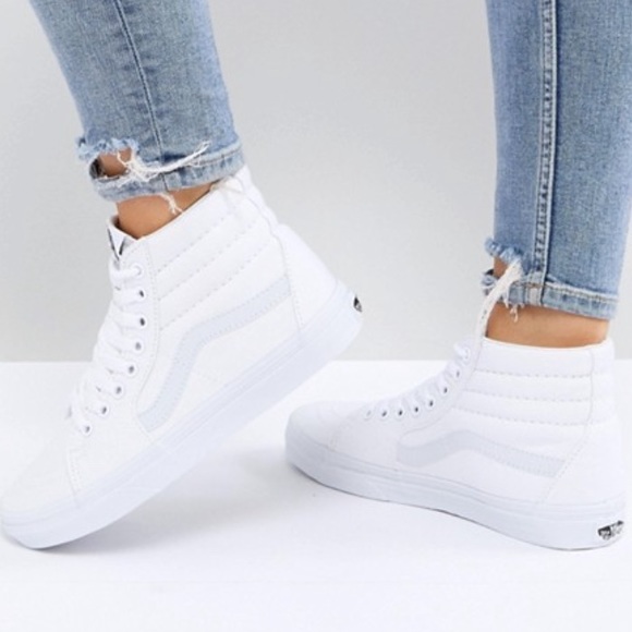 Vans Shoes - Never Worn White Vans Hi Tops